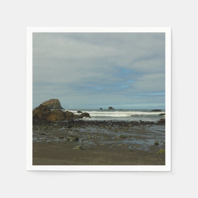 Pacific Coastline at Redwood National Park Napkins (Front)