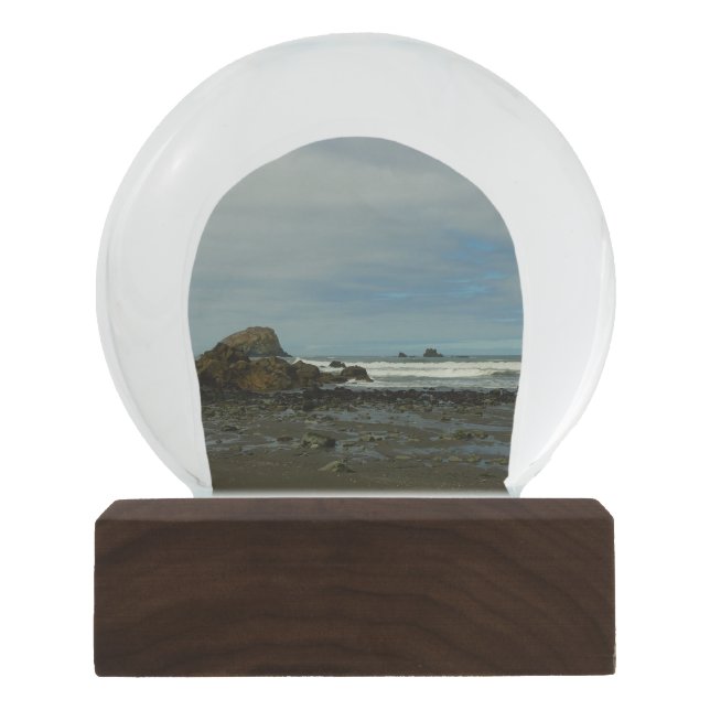 Pacific Coastline at Redwood National Park Snow Globe (Front)