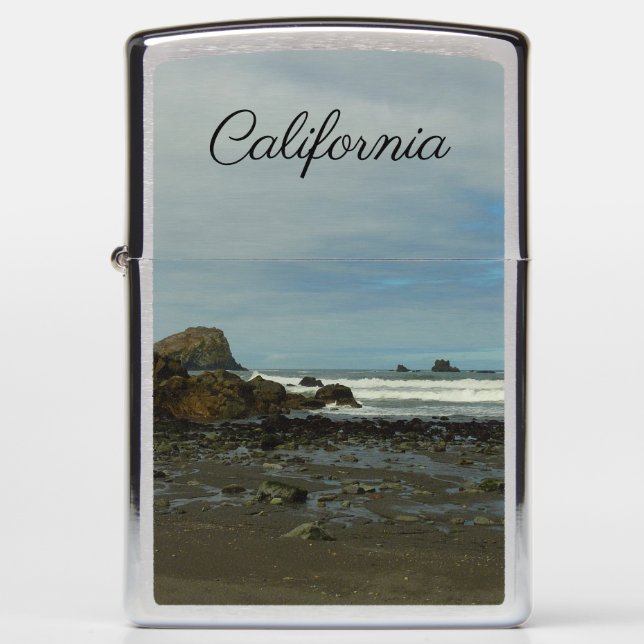 Pacific Coastline at Redwood National Park Zippo Lighter (Front)