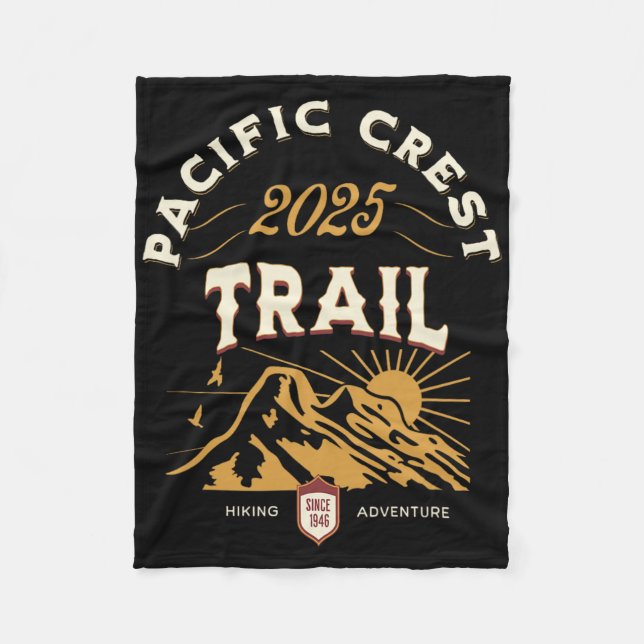 Pacific Crest Trail 2025 Pct Hike  Fleece Blanket (Front)
