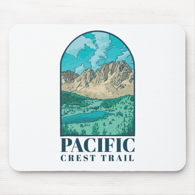 Pacific Crest Trail Art Mouse Pad (Front)