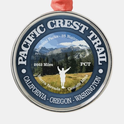 Pacific Crest Trail Metal Ornament