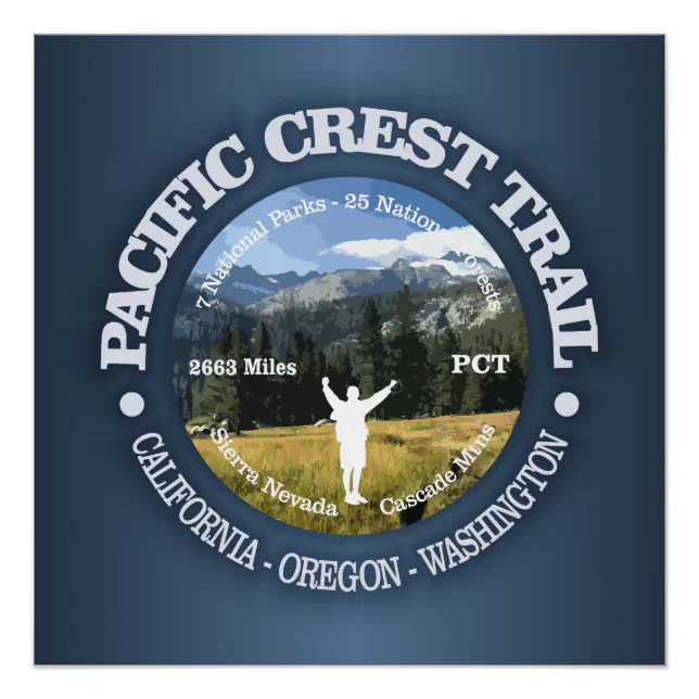 Pacific Crest Trail Poster | Zazzle