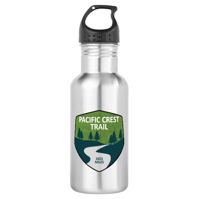 Pacific Crest Trail Stainless Steel Water Bottle (Front)