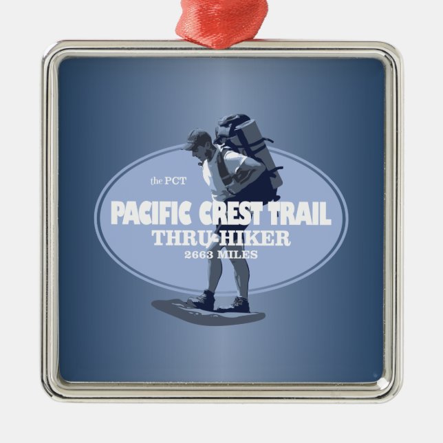 Pacific Crest Trail (TH) Metal Ornament (Front)