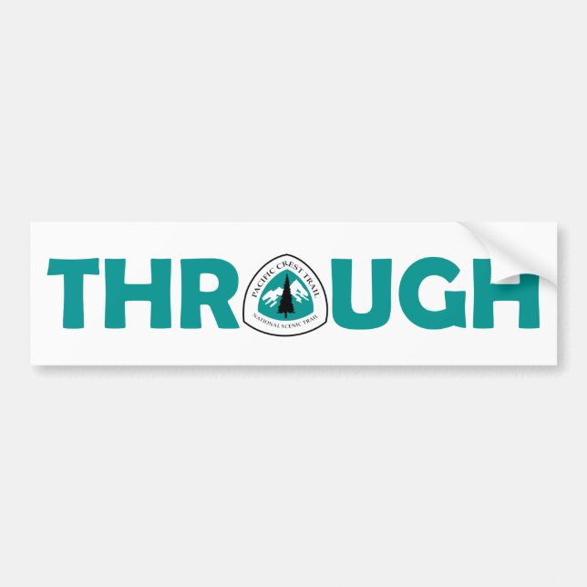 Pacific Crest Trail Through Hike Bumper Sticker (Front)