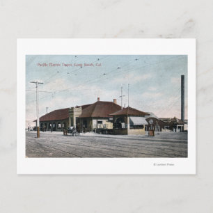 Pacific Electric Railway Depot Postcard