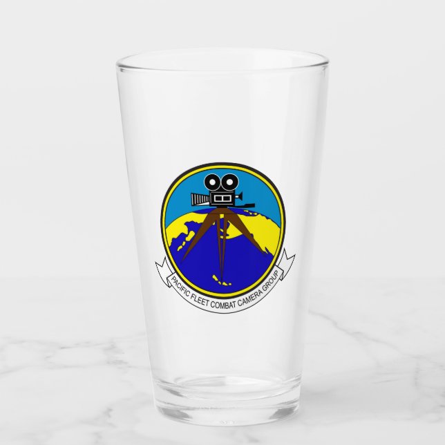 Pacific Fleet Combat Camera Group Glass Tumbler (Front)