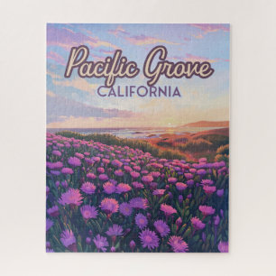 Pacific Grove California Monterey Magic Purple Jigsaw Puzzle