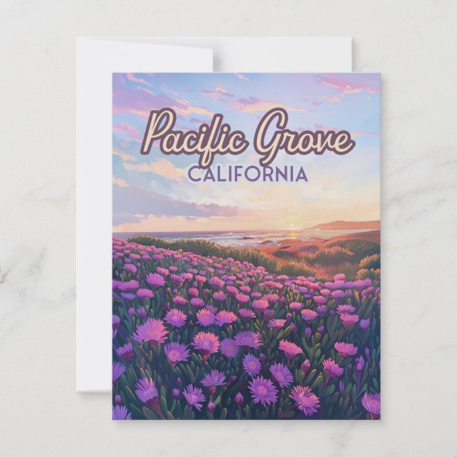 Pacific Grove California Monterey Purple Card (Front)