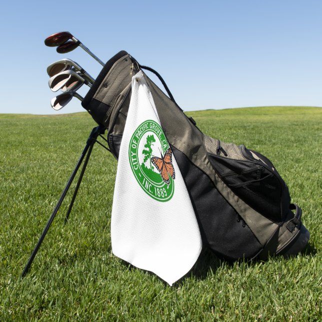 Pacific Grove (California) Seal Golf Towel (Green)