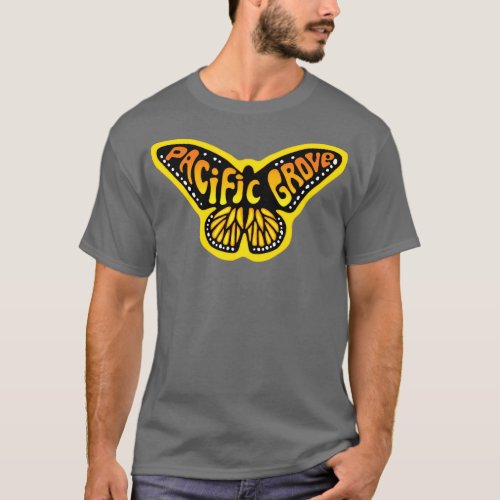 Pacific Grove Monarch Butterfly Word Art T_Shirt