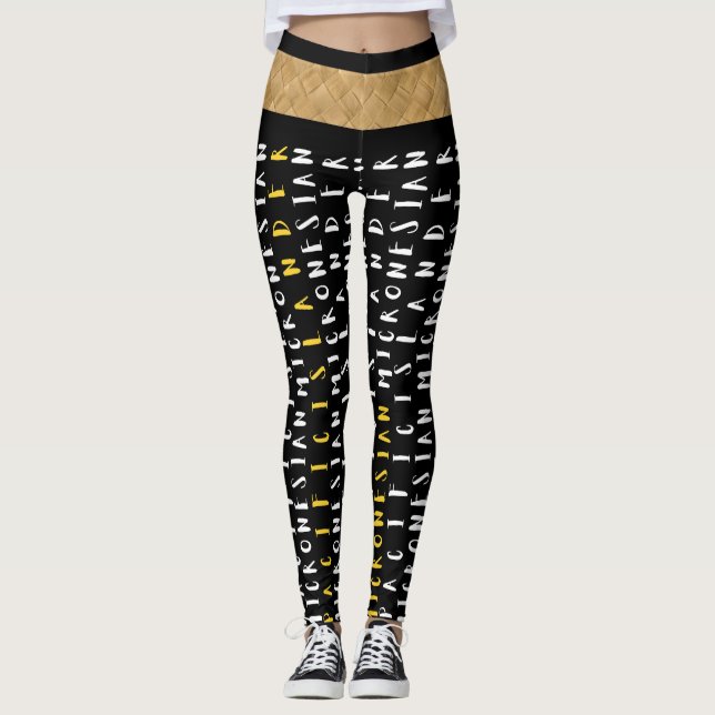 Pacific Islander Micronesian Proud  Leggings (Front)
