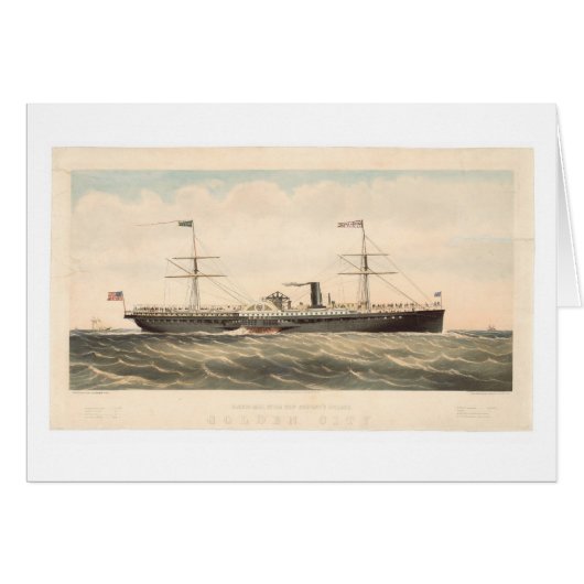 Pacific Mail Steam Ship Co's Golden City (0640A) (Front Horizontal)