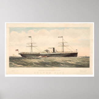 Pacific Mail Steam Ship Co's Golden City (0640A) Poster