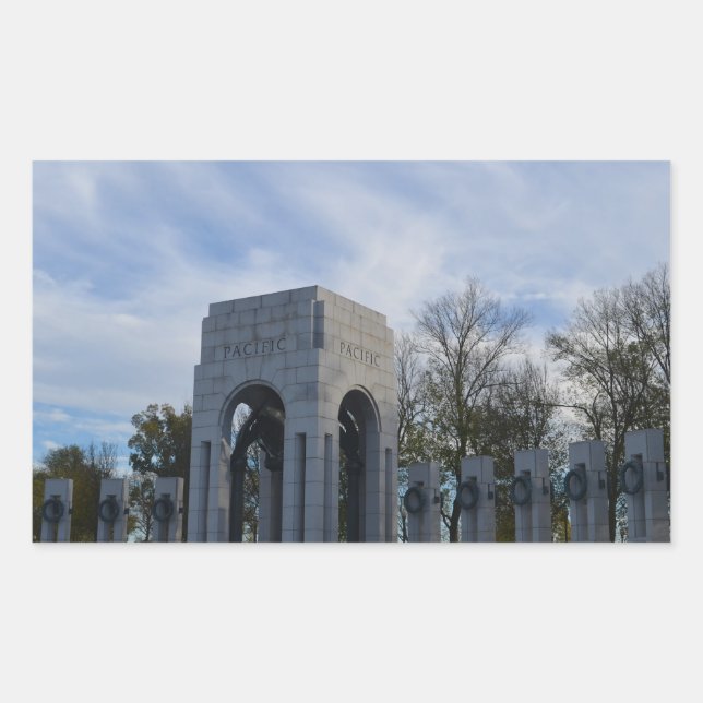 Pacific Memorial WWII Memorial Rectangular Sticker (Front)