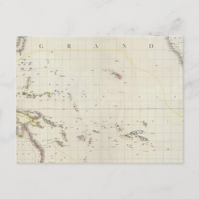 Pacific North American Map Postcard (Front)