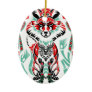 Pacific North Coastal Native American Indian Fox Ceramic Ornament
