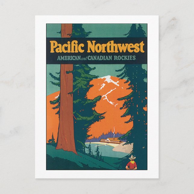 Pacific Northwest American and Canadian Rockies Postcard (Front)