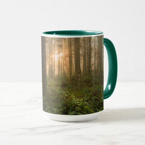 Pacific Northwest Forest  Foggy Morning Mug