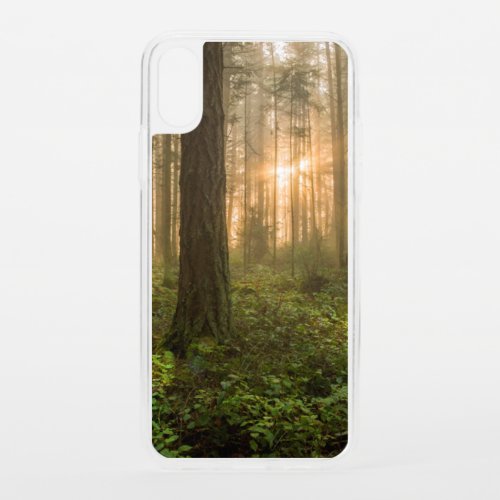 Pacific Northwest Forest  Foggy Morning iPhone XS Case