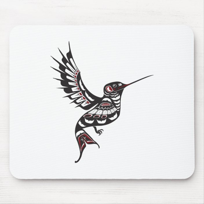 Pacific Northwest Hummingbird native american Mouse Pad | Zazzle