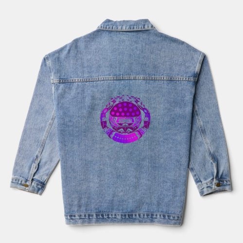 Pacific Northwest Native American Indian Psychedel Denim Jacket