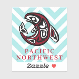 Pacific Northwest Native American Killer Whale Art Sticker