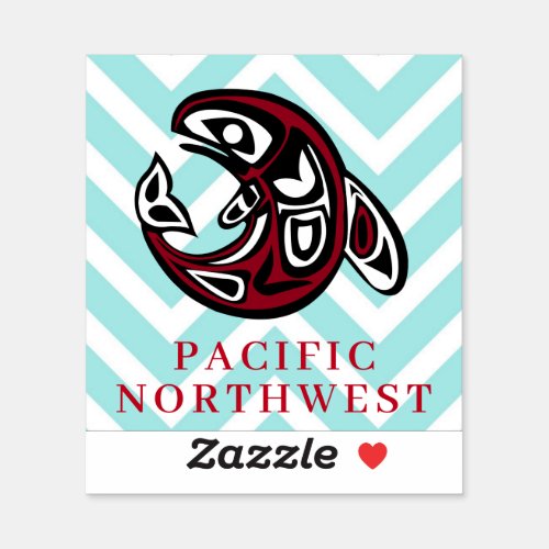 Pacific Northwest Native American Killer Whale Art Sticker