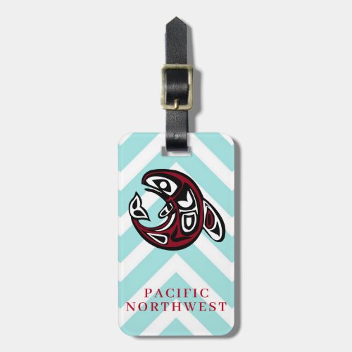Pacific Northwest Native American Orca Souvenir Luggage Tag