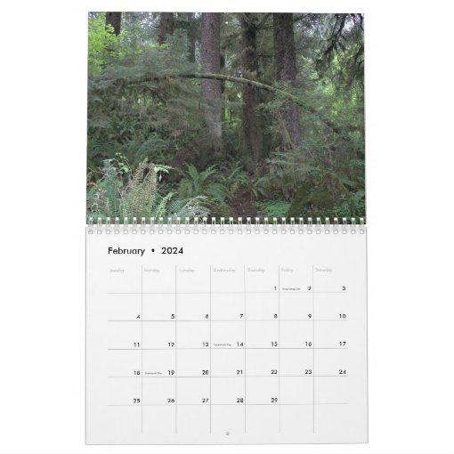 Pacific Northwest Rain Forests Photographic Calendar | Zazzle