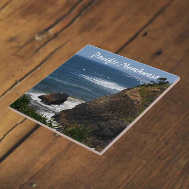 Pacific Northwest Scenic Coastline Ceramic Tile (In Situ)