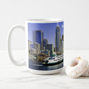 Pacific Northwest Seattle Ferry & Buildings Coffee Mug
