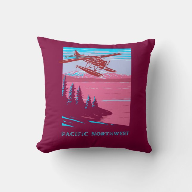Pacific Northwest Throw Pillow (Front)