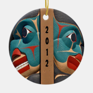 Pacific Northwest Totem Art Design Ornament