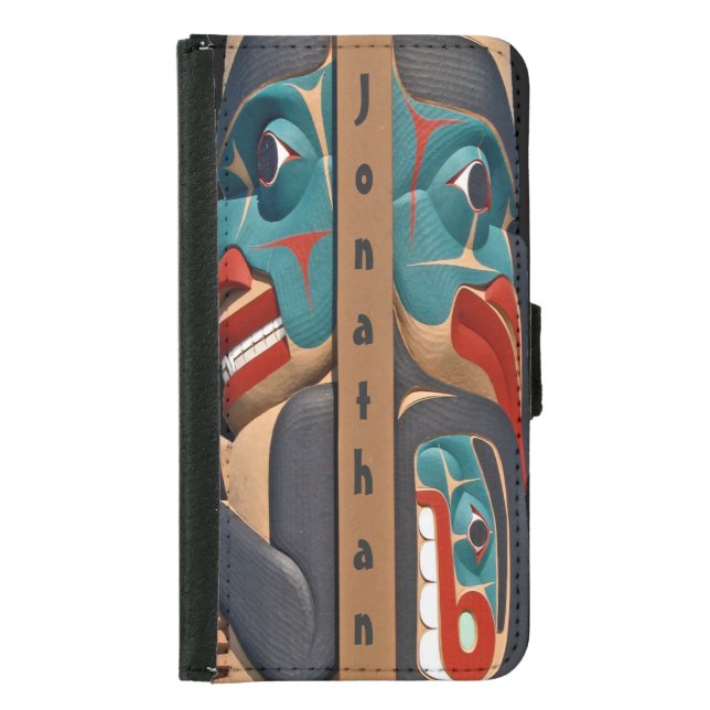 Pacific Northwest Totem Design Wallet Case (Front)