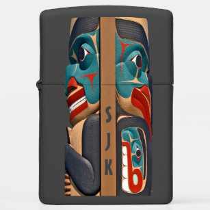 Pacific Northwest Totem Design Zippo Lighter