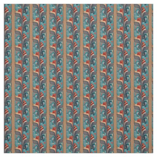 Pacific Northwest Totem Pole Design Fabric