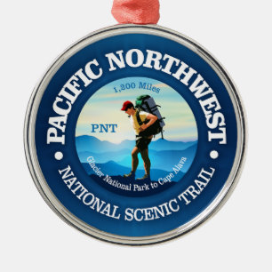 Pacific Northwest Trail (C) Metal Ornament