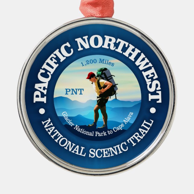 Pacific Northwest Trail (C) Metal Ornament (Front)