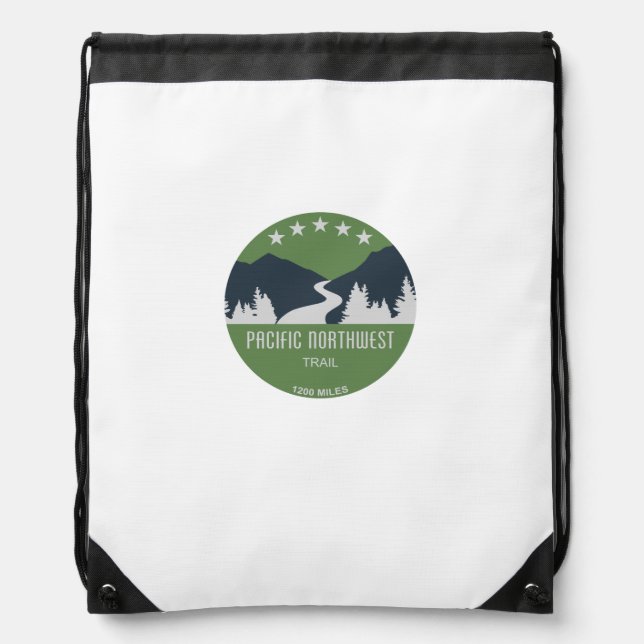 Pacific Northwest Trail Drawstring Bag (Front)