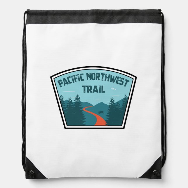 Pacific Northwest Trail Drawstring Bag (Front)