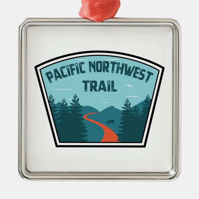 Pacific Northwest Trail Metal Ornament (Front)