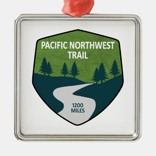 Pacific Northwest Trail Metal Ornament