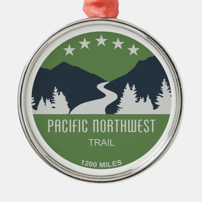 Pacific Northwest Trail Metal Ornament (Front)