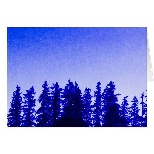 Pacific Northwest Trees in Purple Blank Note Cards (Front Horizontal)