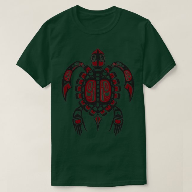 Pacific Northwest Turtle Coastal Salish native Ame T-Shirt (Design Front)