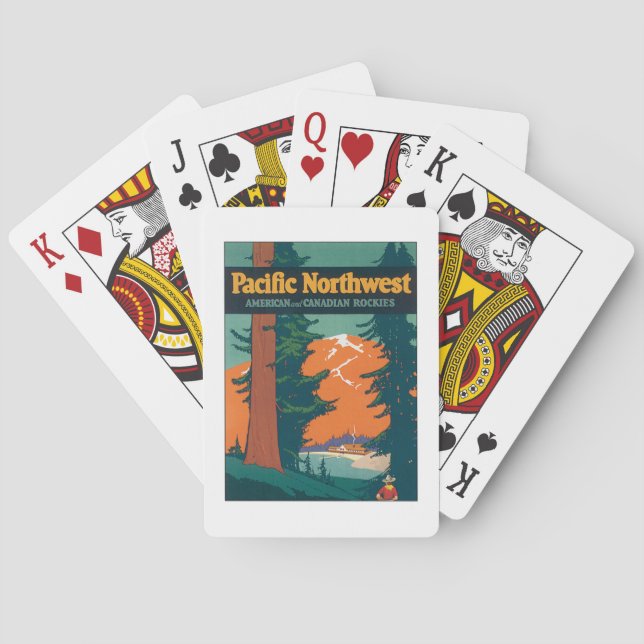 Pacific Northwest Vintage Playing Cards (Back)
