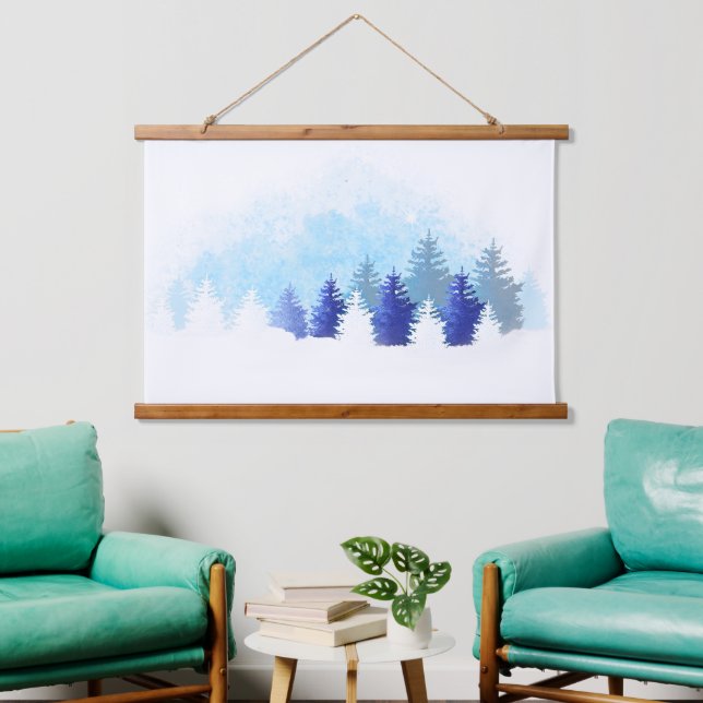 Pacific Northwest Winter Hanging Tapestry (Living Room)