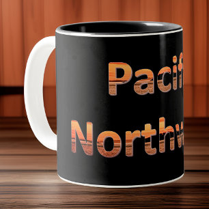 Pacific Northwest with San Juan Islands Sunset Two-Tone Coffee Mug